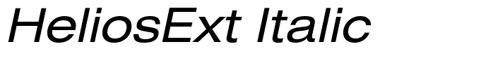 HeliosExt Italic