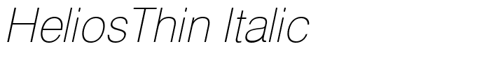 HeliosThin Italic