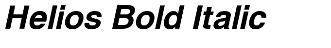 Helios Bold Italic