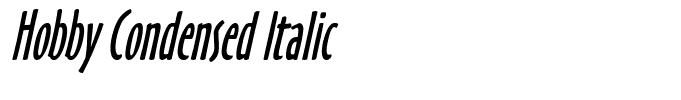 Hobby Condensed Italic