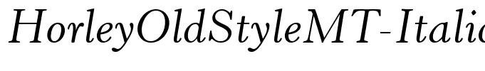 HorleyOldStyleMT-Italic