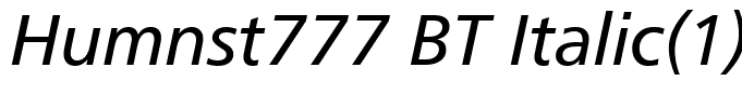 Humnst777 BT Italic(1)