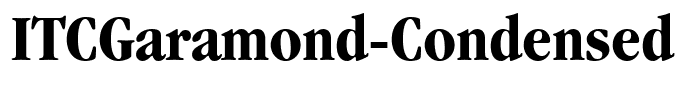 ITCGaramond-Condensed Bold