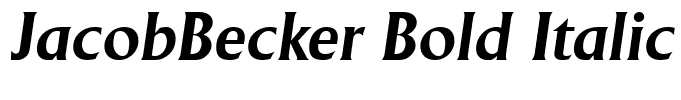 JacobBecker Bold Italic