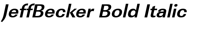 JeffBecker Bold Italic