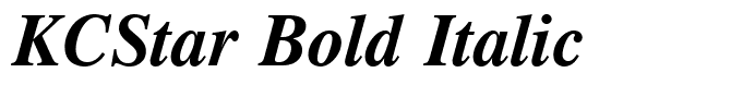 KCStar Bold Italic