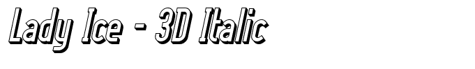 Lady Ice - 3D Italic