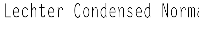 Lechter Condensed Normal