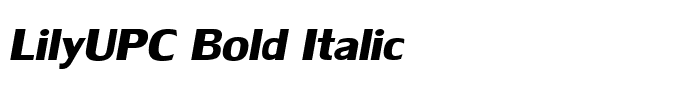 LilyUPC Bold Italic