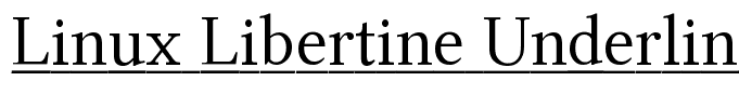 Linux Libertine Underlined