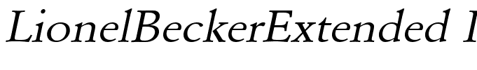 LionelBeckerExtended Italic