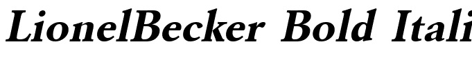 LionelBecker Bold Italic