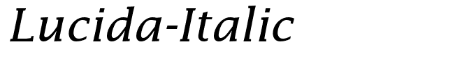 Lucida-Italic