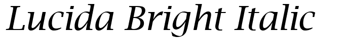 Lucida Bright Italic