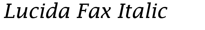 Lucida Fax Italic