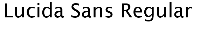 Lucida Sans Regular