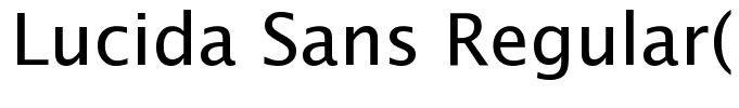 Lucida Sans Regular(1)