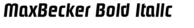 MaxBecker Bold Italic