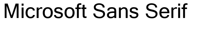 Microsoft Sans Serif