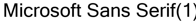 Microsoft Sans Serif(1)