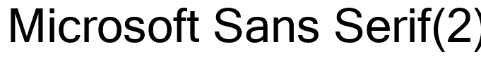 Microsoft Sans Serif(2)