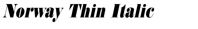 Norway Thin Italic