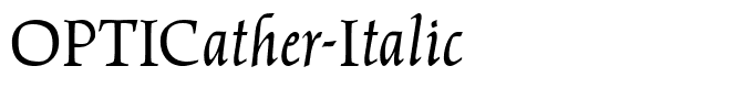 OPTICather-Italic