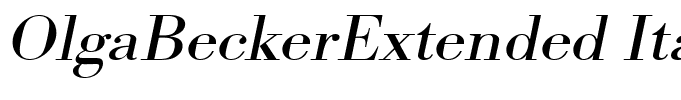 OlgaBeckerExtended Italic