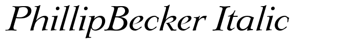 PhillipBecker Italic