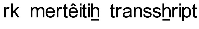 RK Meroitic Transscript