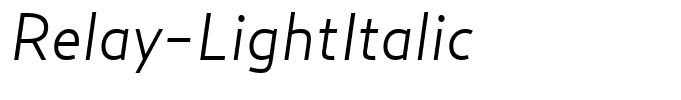 Relay-LightItalic