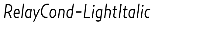 RelayCond-LightItalic