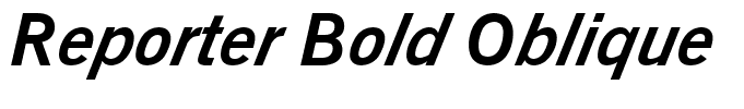 Reporter Bold Oblique