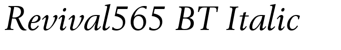 Revival565 BT Italic