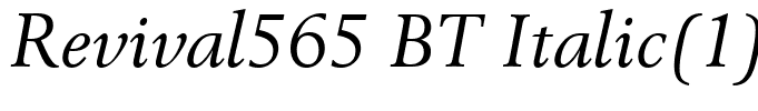 Revival565 BT Italic(1)