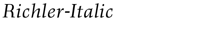 Richler-Italic