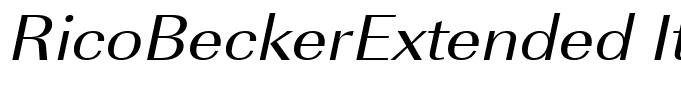 RicoBeckerExtended Italic