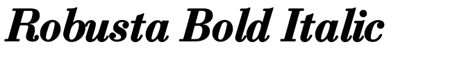 Robusta Bold Italic