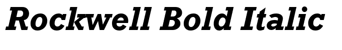 Rockwell Bold Italic