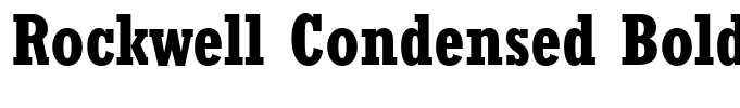 Rockwell Condensed Bold