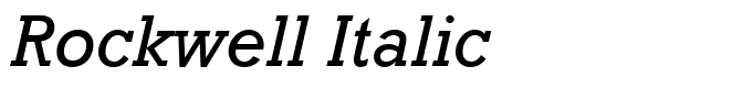 Rockwell Italic