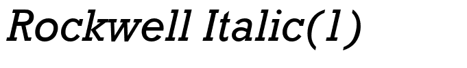 Rockwell Italic(1)