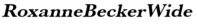 RoxanneBeckerWide Bold Italic