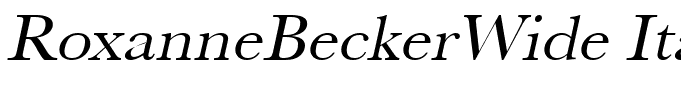 RoxanneBeckerWide Italic