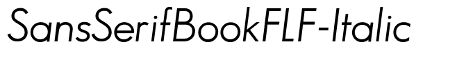 SansSerifBookFLF-Italic