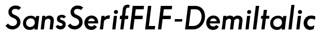 SansSerifFLF-DemiItalic