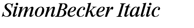 SimonBecker Italic