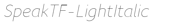 SpeakTF-LightItalic