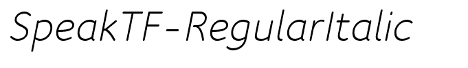 SpeakTF-RegularItalic