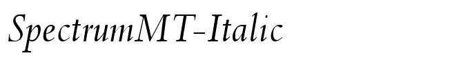 SpectrumMT-Italic